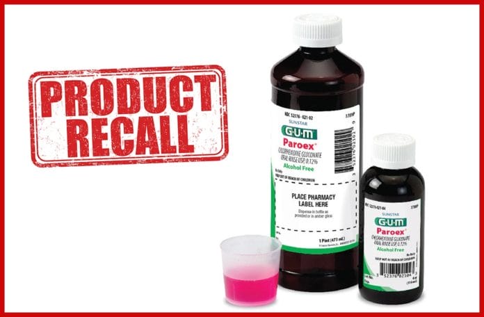 sunstar gum paroex recall